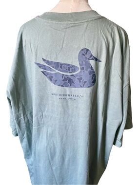 Southern Marsh Duck Logo Pocket Tee in Sage Green, size 2XL, NWT